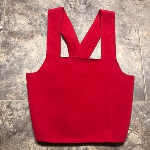 NWT Kendall & Kylie square neck knit crop top